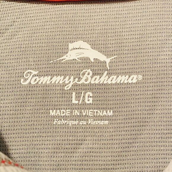 Tommy Bahama Gray Polo Shirt Size Large - Picture 4 of 5